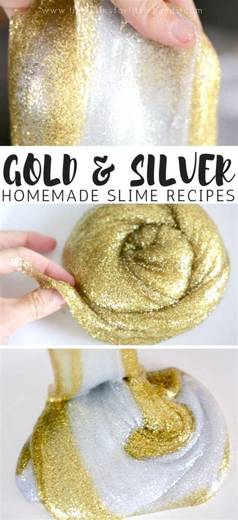 Absolutely Gorgeous And Glistening Gold And Silver Slime Recipes For