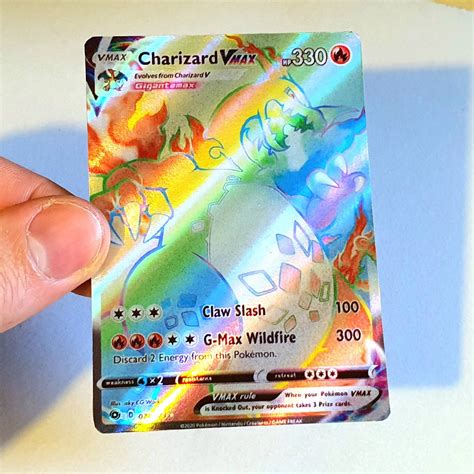 Charizard Vmax Rainbow Holografisch Custom Made Pokemon Etsy Nederland