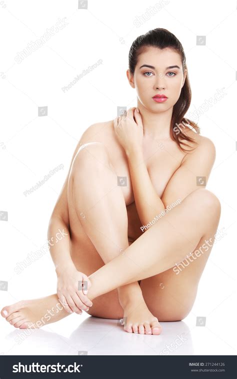 Front View Nude Woman Sitting On Stock Photo 271244126 Shutterstock