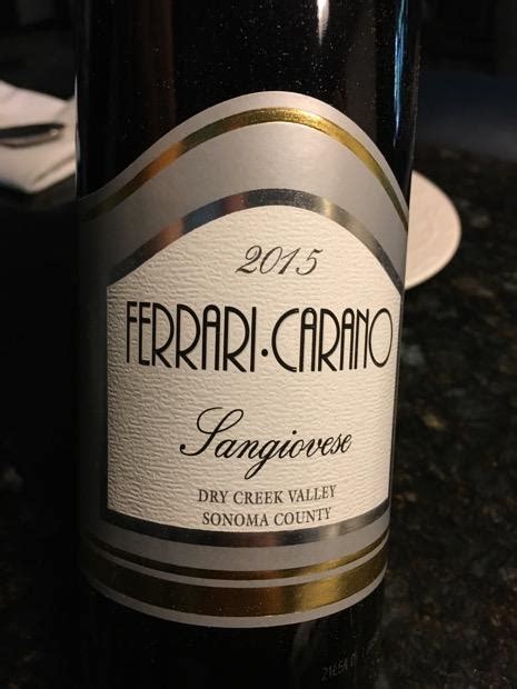 Unctuous, rich and buttery, with concentrated ripe pear, baked apple and pastry flavors that feature some tropical fruit accents. 2016 Ferrari-Carano Sangiovese Rosé, USA, California, Sonoma County, Dry Creek Valley ...