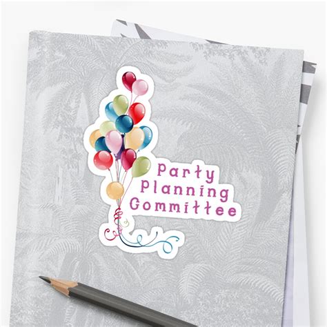 Party Planning Committee The Office Sticker By Bearjordan Redbubble
