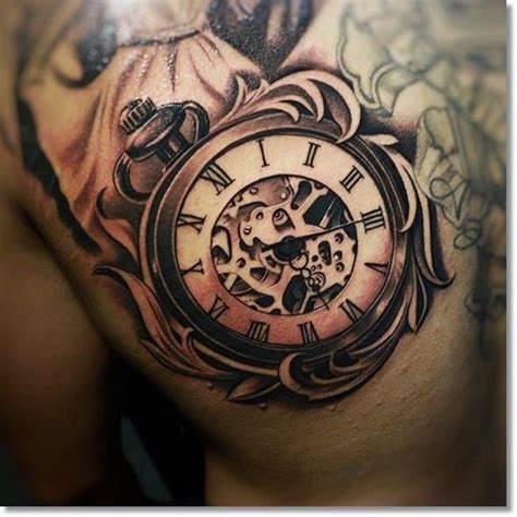 18 This Very Realistic Antique Pocket Watch Tattoo Watch Tattoo