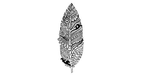 Adult Coloring Page Feather