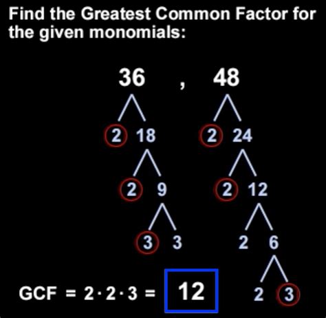 What Is The Gcf Of 36 And 48