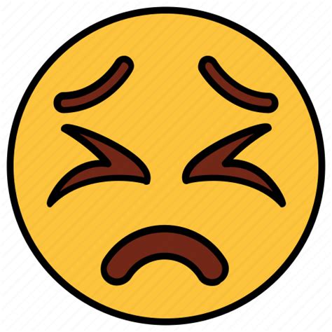 Bemused Cartoon Character Emoji Emotion Face Upset Icon