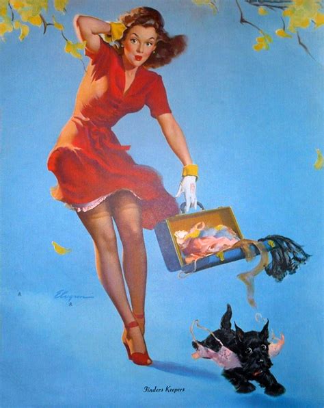 The American Pin Up Gil Elvgren Finders Keepers 1945 Calendar