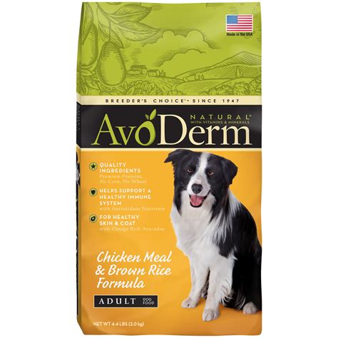 Avoderm Natural Chicken Meal And Brown Rice Formula Adult Dog Food 44
