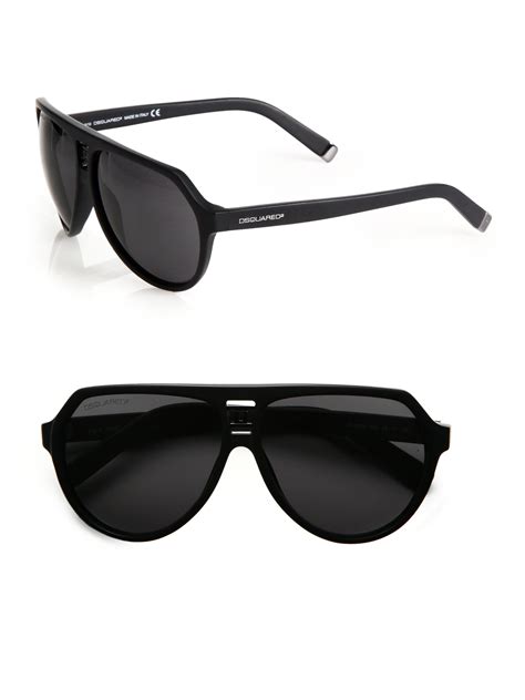 Lyst Dsquared Aviator Plastic Sunglasses In Black For Men