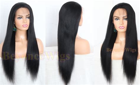 Brazilian Virgin Human Hair Light Yaki Glueless Lace Front Wig Byc675