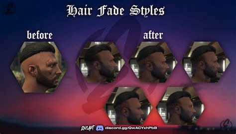 Hair Fade Styles Pack V1 For Mp Malefemale Gta5