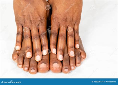African Woman S Hands Finger And Feet Healthy Feet On White