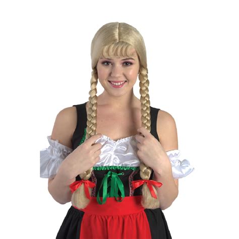 Blonde Braids Dutch Girl Halloween Wig Costume Accessory One Size Fits Most