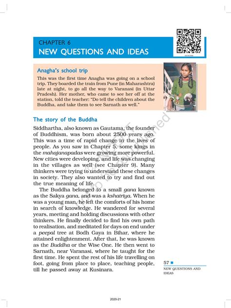 New Questions And Ideas Ncert Book Of Class 6 History Our Pasts I