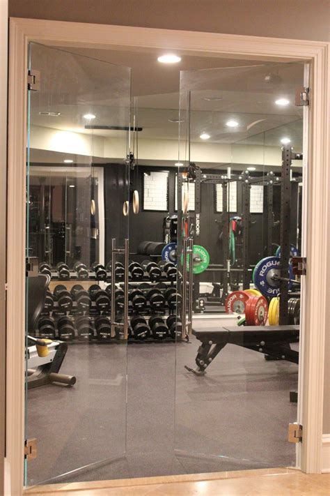 Glass Doors Leading Into A Home Gym Gym Room At Home Home Gym