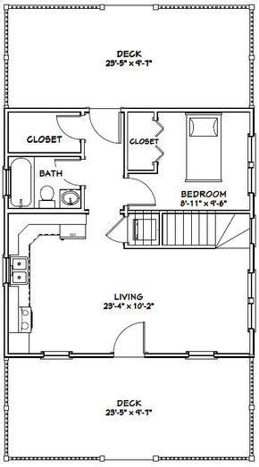 24x24 House 24x24h1b 1660 Sq Ft Excellent Floor Plans 1