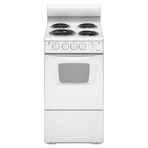 Amana 26 Cu Ft Electric Range In White Aep222vaw The Home Depot