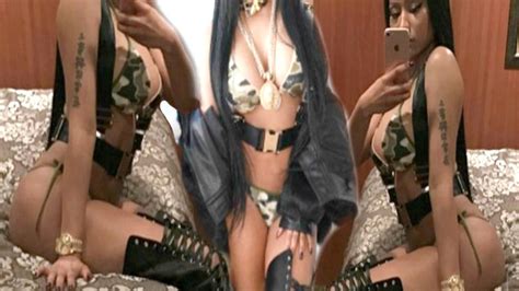 Nicki Minaj Flaunts Her Hot Assets In Military Bikini Youtube