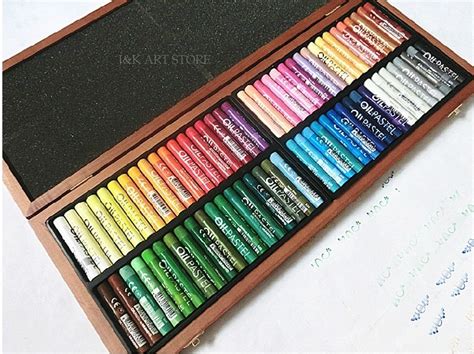 72 Colors Mungyo Gallery Soft Oil Pastels Wood Box Set Mopv 72w Round