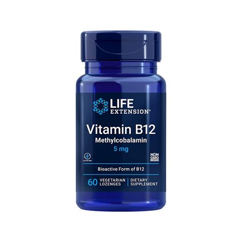 Life Extension Vitamin B12 Methylcobalamin 5 Mg Support Healthy