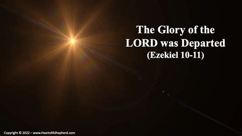 The Glory Of The Lord Was Departed Ezekiel 10 Ezekiel 11 From The