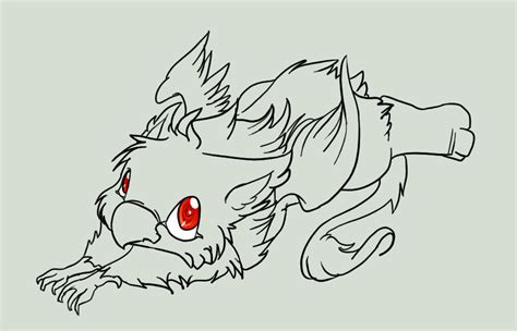 Baby Griffin Lineart By Arukadia On Deviantart