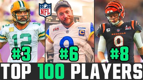 Nfl Top 100 Players Of 2021 2022 The Top 100 Nfl Players 50 1 Win