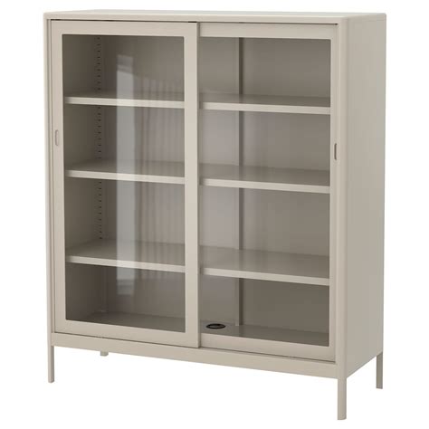 All our frame door families have a matching glass door. IDÅSEN Cabinet with sliding glass doors, beige, 120x140 cm - IKEA