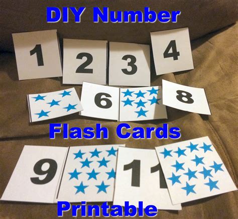 Diy Number Flash Cards For Toddlers And Printable First Time Mom And