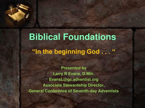 Ppt Biblical Foundations Powerpoint Presentation Free Download Id