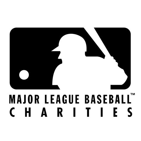 Major League Baseball Charities Logo Black And White Brands Logos