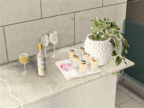The Sims Resource Spa Day Drink Tray Recolour
