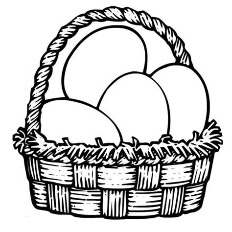 The great thing about this set is. A Basket of Easter Eggs Coloring Page - NetArt