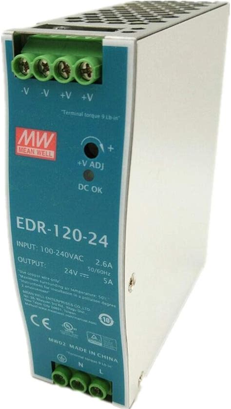 Mean Well Original Edr 120 24 Single Output Industrial Din