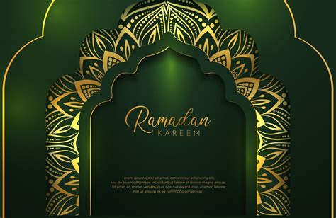 Ramadan kareem background in luxury style. Vector illustration of dark ...