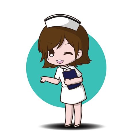 Lindo Personaje De Dibujos Animados De Enfermera Sobre Fondo Blanco Sexiz Pix