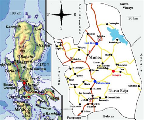 Map Of Luzon Philippines With Enlarged Province Of Nueva Ecija In