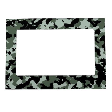 Military Green Camouflage Pattern Magnetic Photo Frame