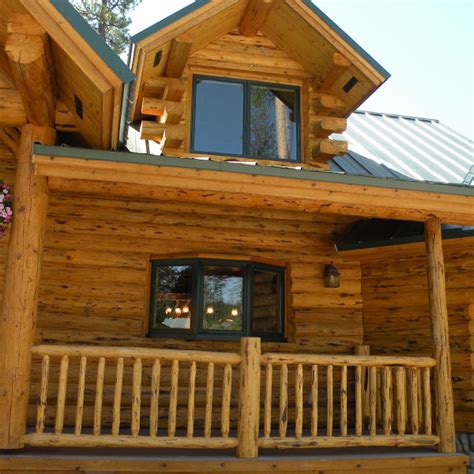 These railing designs can also be used for front porch railing. Design Services - Meadowlark Log Homes