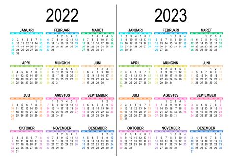 Kalender Untuk Tahun 2022 Dan 2023 Kalender365su