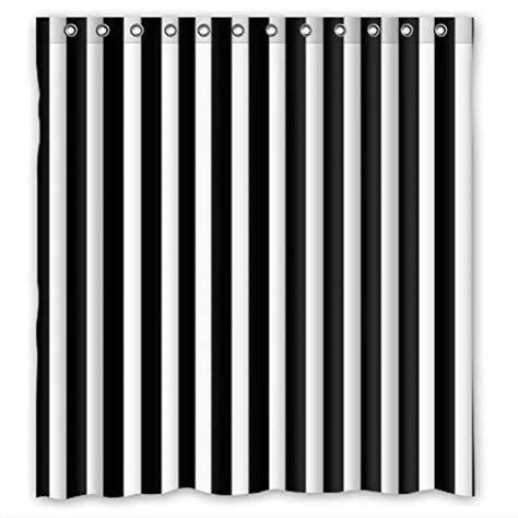 Black And White Vertical Stripes Custom Shower Curtain Pattern