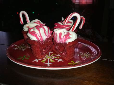 Peppermint Stick Cupcake Red Velvet Cake With Vanilla And Peppermint