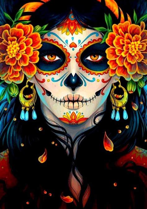 Mexican Sugar Skull Celebrate Day Of The Dead Skull Art Sugar Skull Makeup Sugar Skull Art