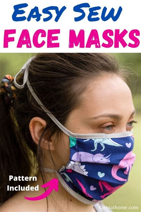Pleated Face Mask Sewing Pattern Free Masks Patterns Easy Face