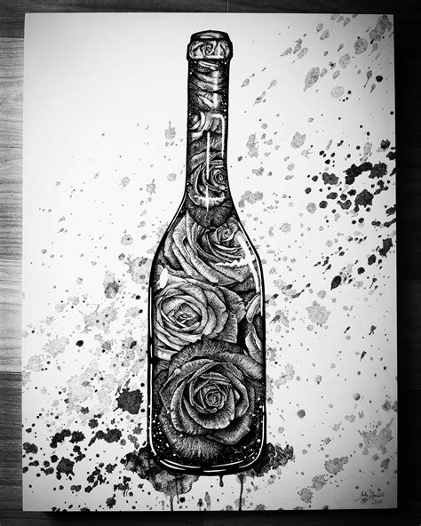Wine Bottle Drawing At Explore Collection Of Wine