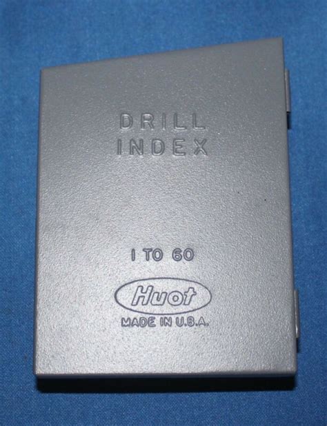 Drill Index For Wire Gauge Drills N 1 Through 60 Made By Huot Tools