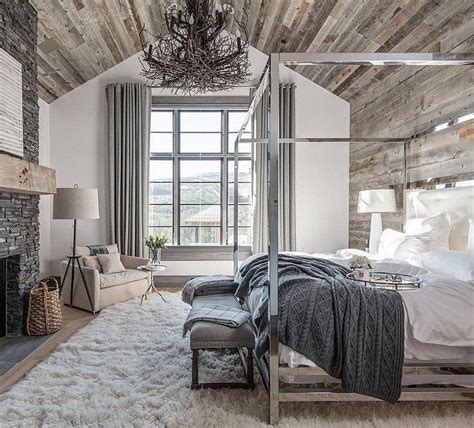 Reclaimed Wood Ceiling Bedroom With Reclaimed Wood On