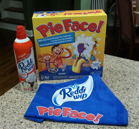 Load the throwing arm with squirty cream or a wet sponge and stick your head through the splash card mask. Bring Giggles to Game Night with Pie Face