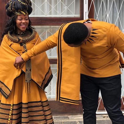 clipkulture couple in xhosa umbhaco traditional wedding attire