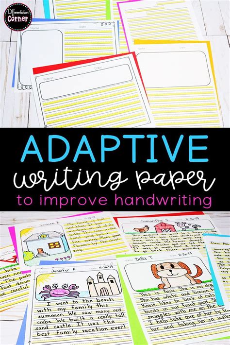 Writing Paper With The Wordsadaptive Writing Paper To Improve Handwriting