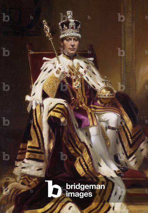 Image Of Portrait Of H M King George Vi Seated Full Length By